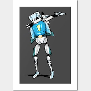 Dabbing Auto Robot Machine Posters and Art